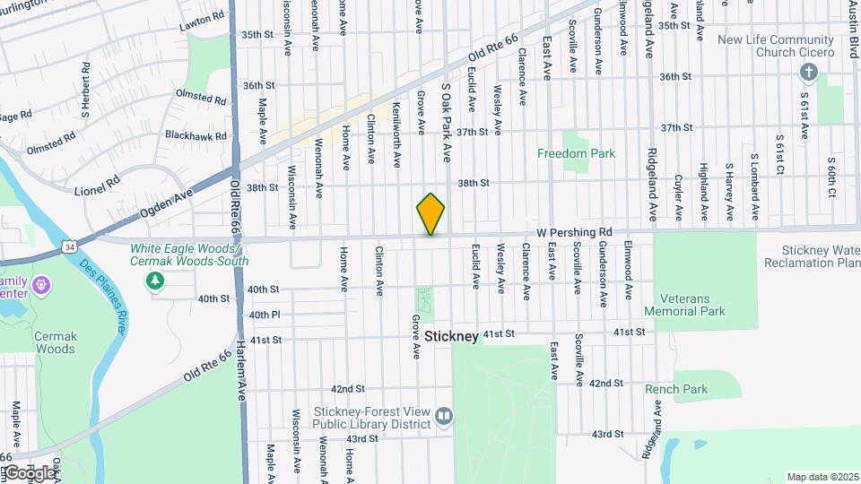6811 Pershing Rd Map and Location Details