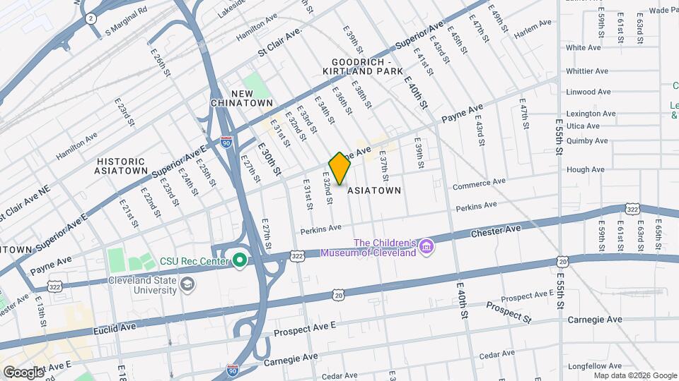 1762 E 33rd St Map and Location Details