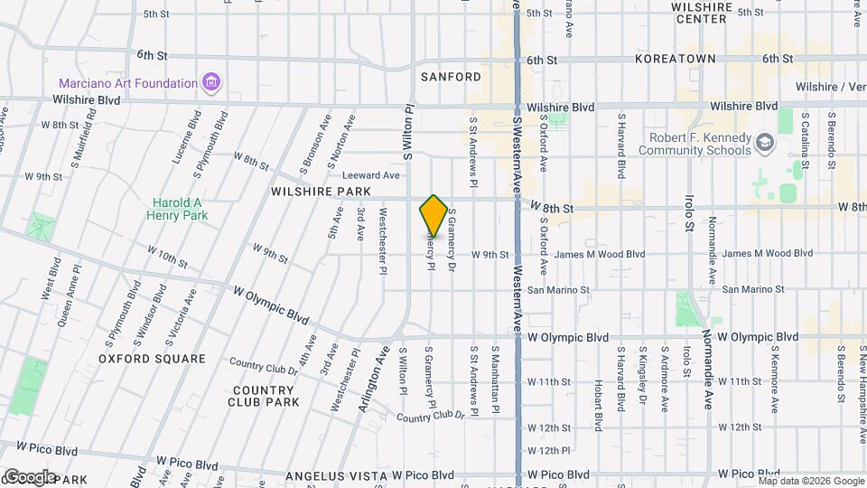 856 S Gramercy Pl Map and Location Details