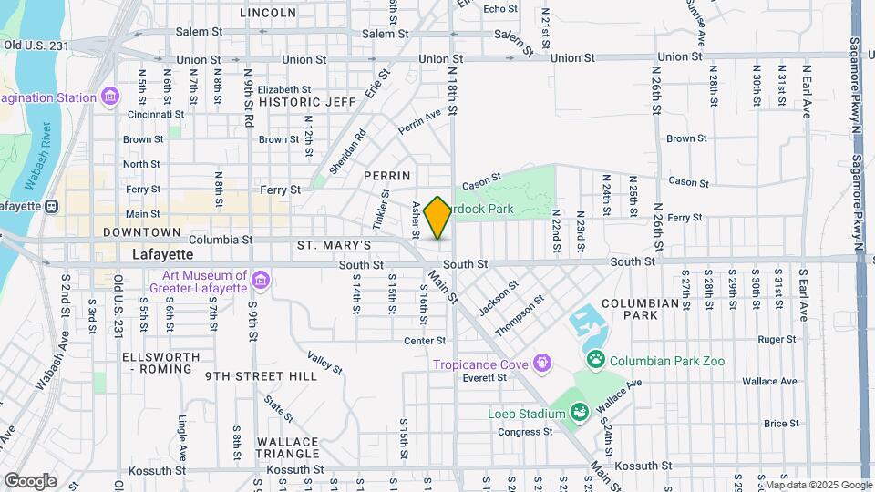 1625 Columbia St Map and Location Details