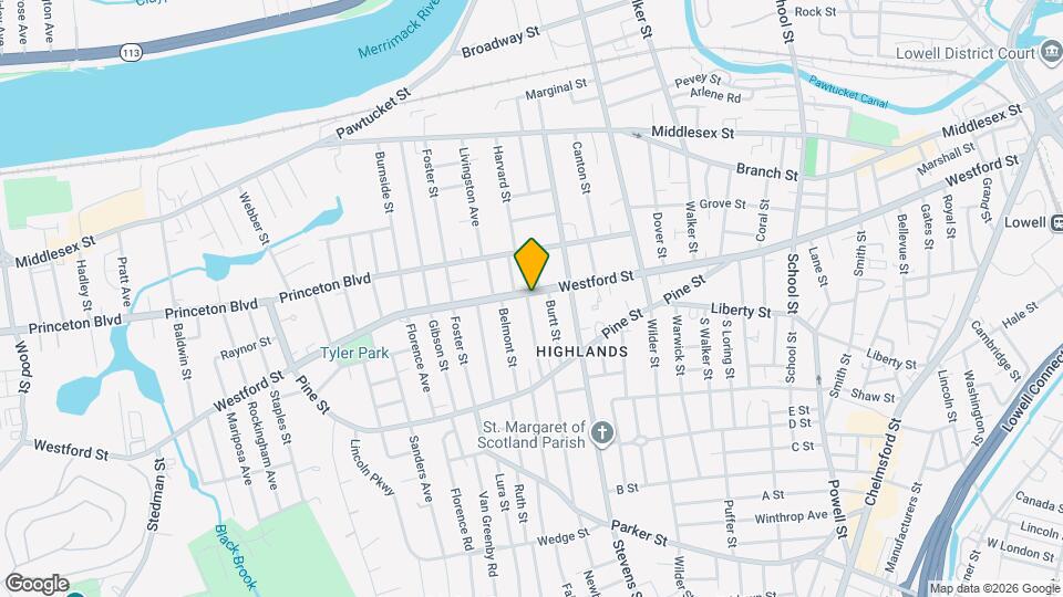 538 Westford St Map and Location Details