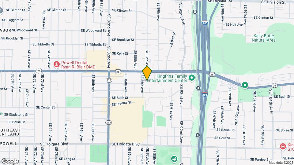 8614 SE Lafayette St Map and Location Details