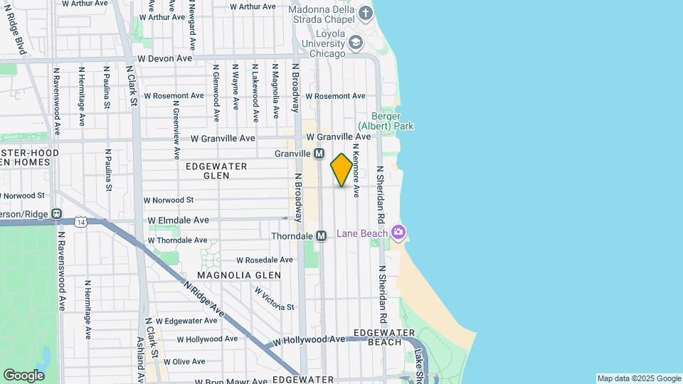 1063 W Glenlake Ave Map and Location Details