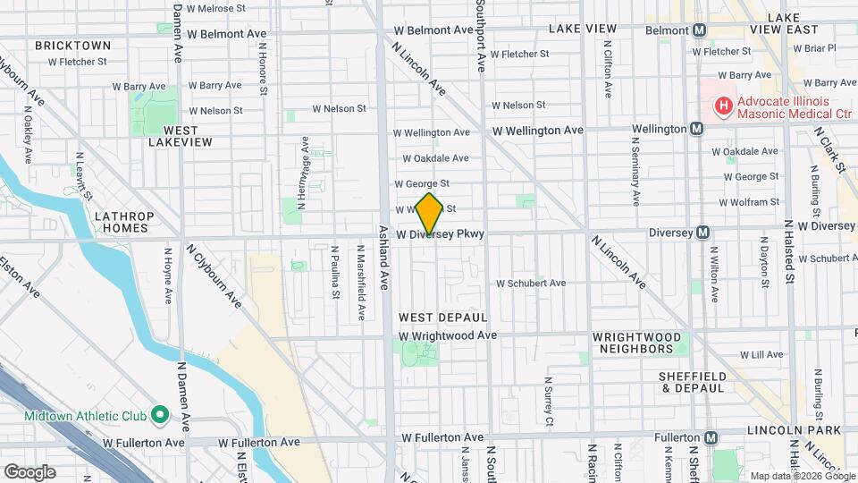 1503 W Diversey Pkwy Map and Location Details