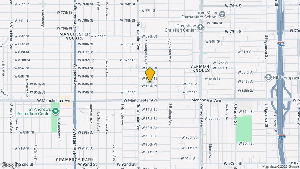 1313 W 84th Pl Mapa y Detalles de la Ubicación