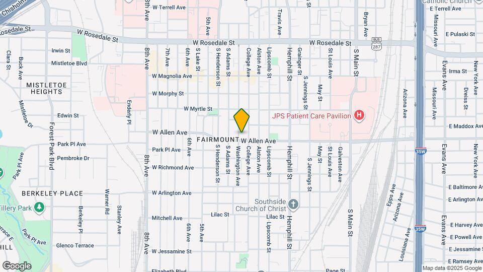 1633 Washington Ave Map and Location Details