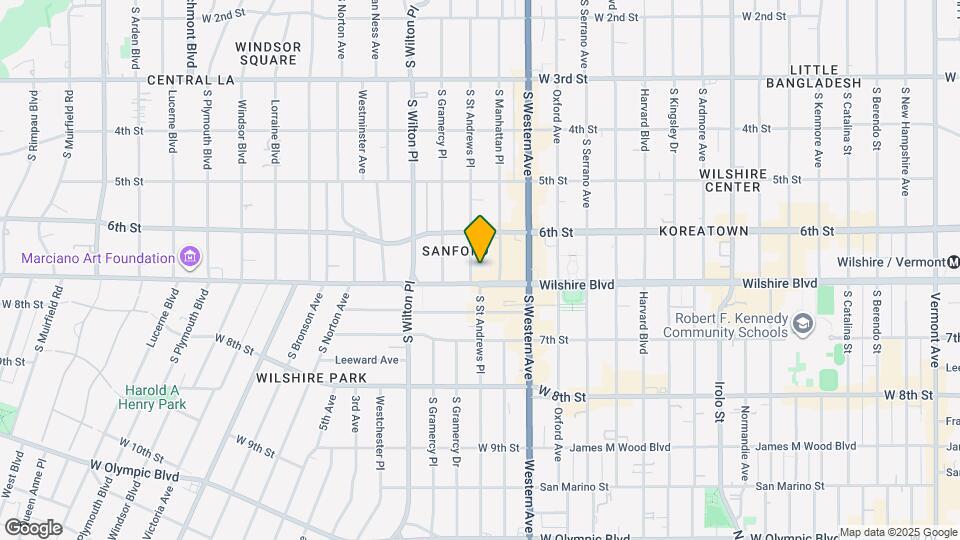 640 S St Andrews Pl Map and Location Details