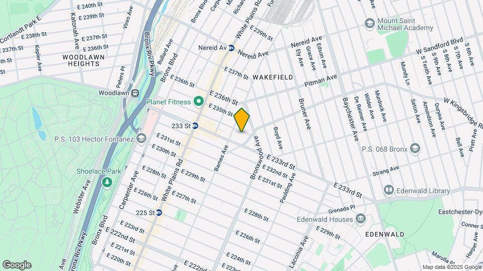 818 E 234th St, Unit 2 Floor Map and Location Details