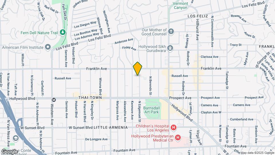 1825 N. Edgemont St Map and Location Details