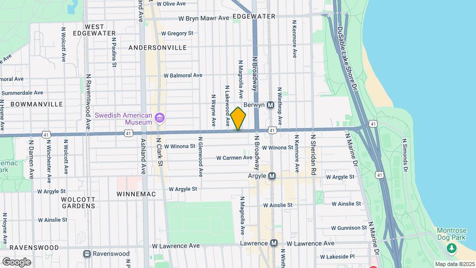 1239 W Foster Ave, Unit G Map and Location Details