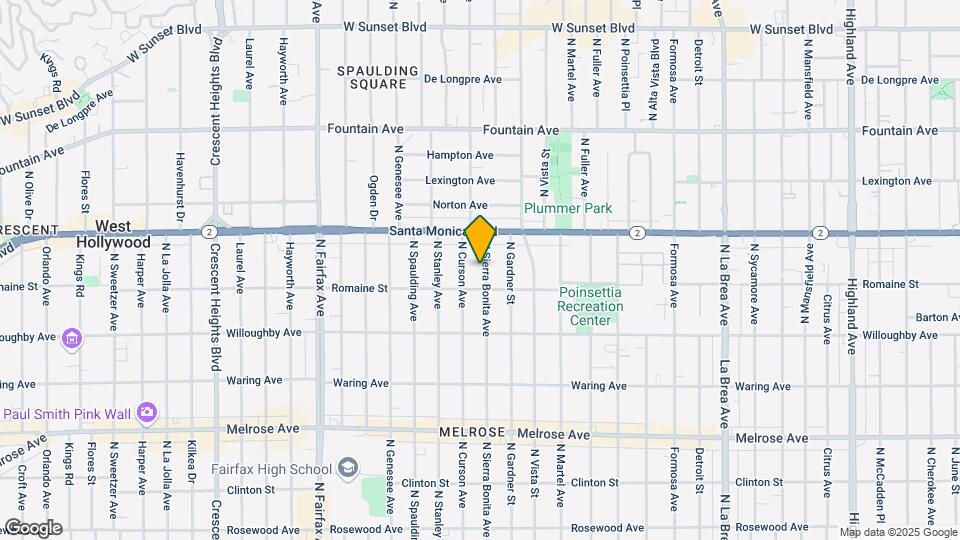 1023-1027 N Sierra Bonita Ave Map and Location Details