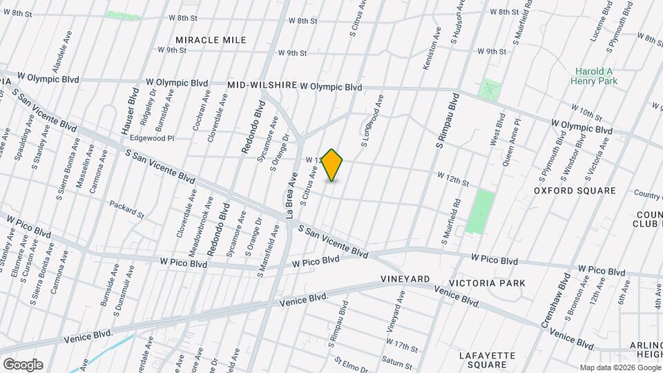 1236 S Highland Ave Mapa y Detalles de la Ubicación