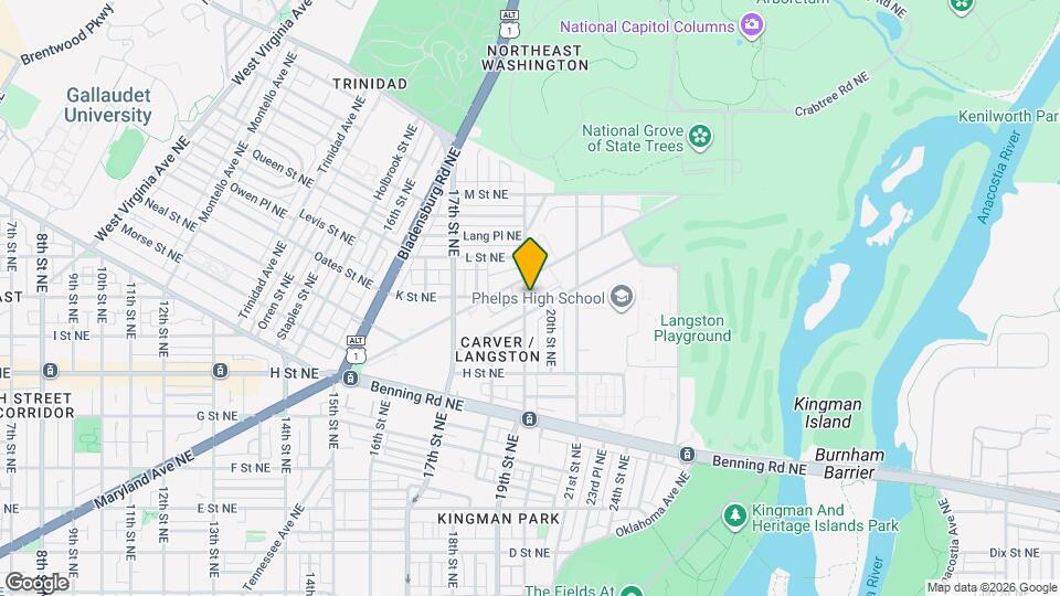 909 19th St NE, Unit Living Near H Street Map and Location Details