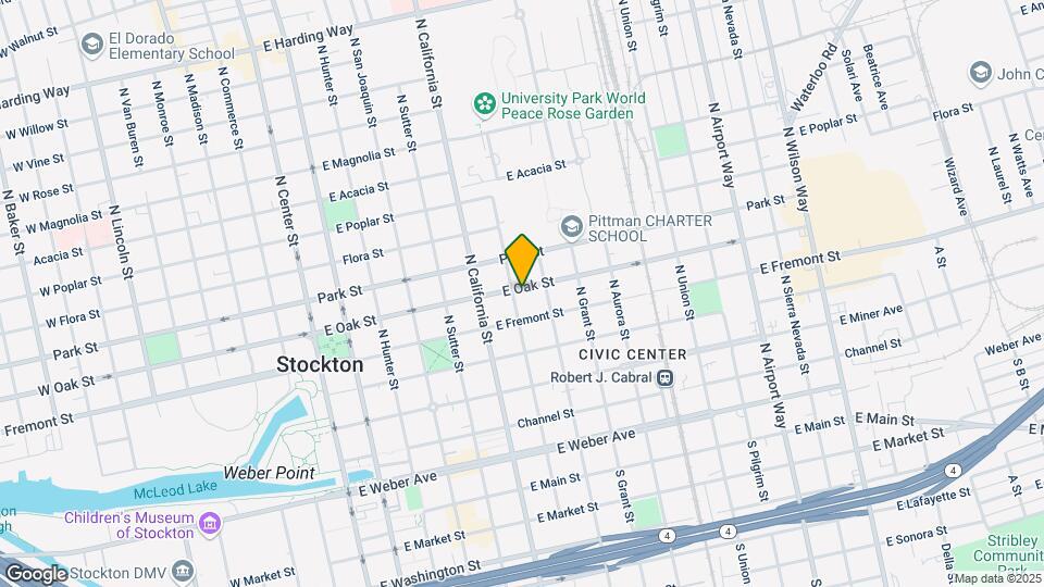610 E Oak St Mapa y Detalles de la Ubicación