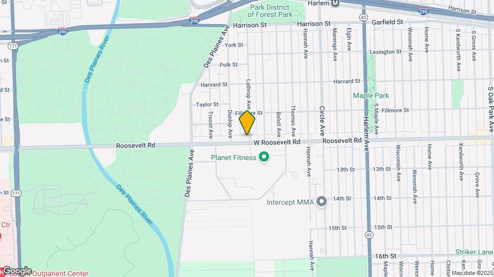 1143 S Lathrop Ave Map and Location Details