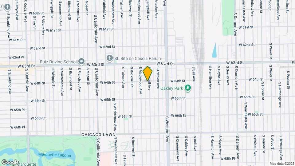 6404 S Campbell Ave Map and Location Details