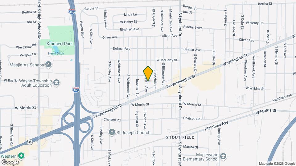 1023 S Worth Ave Map and Location Details