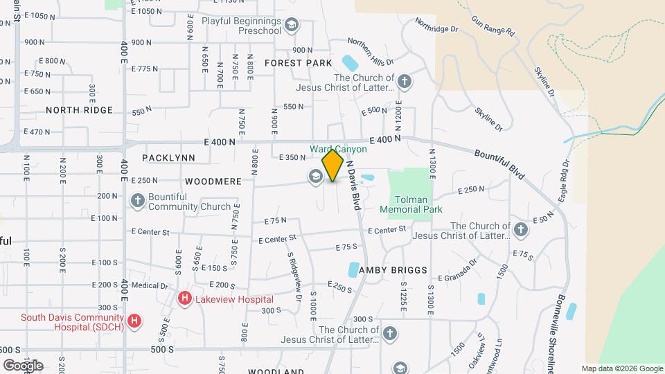 205 N 1050 E, Unit Basement Apartment Map and Location Details