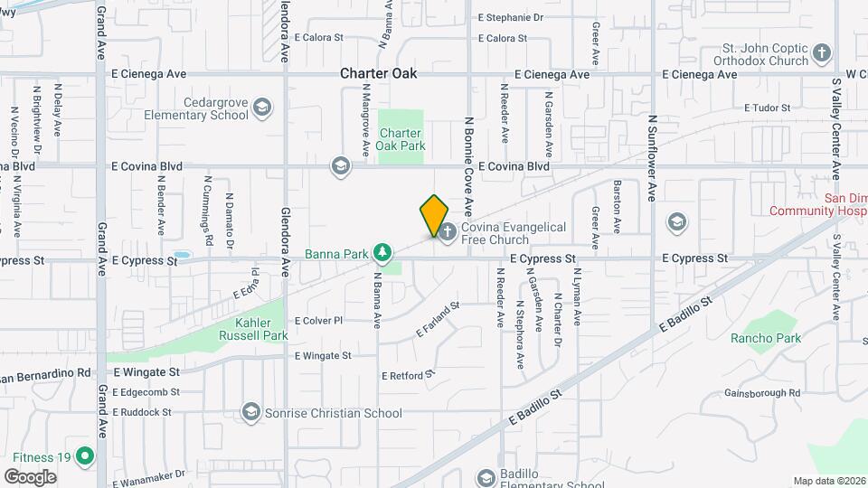 1631 E Cypress St, Unit D Map and Location Details