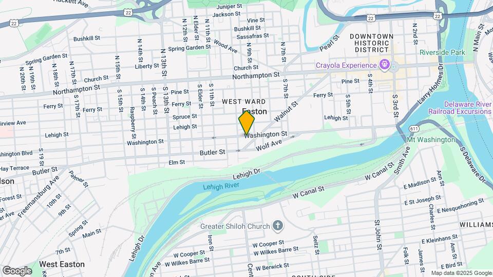 922 Washington St Map and Location Details