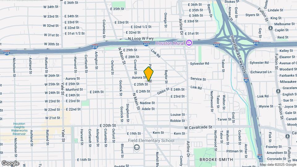 870 E 25th St Map and Location Details