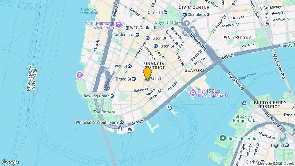 55 Wall St Map and Location Details