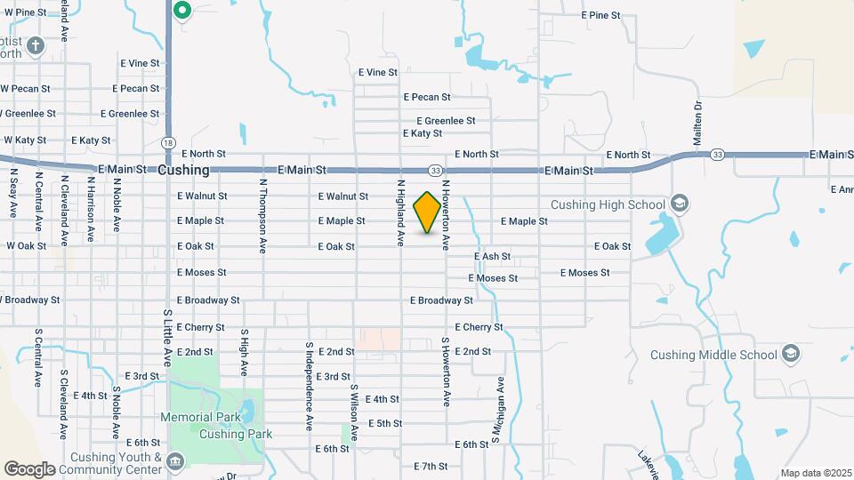 1130 E Oak St Map and Location Details
