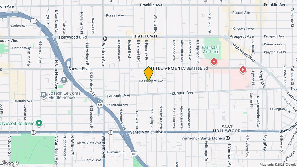 1342 N Kingsley Dr Map and Location Details