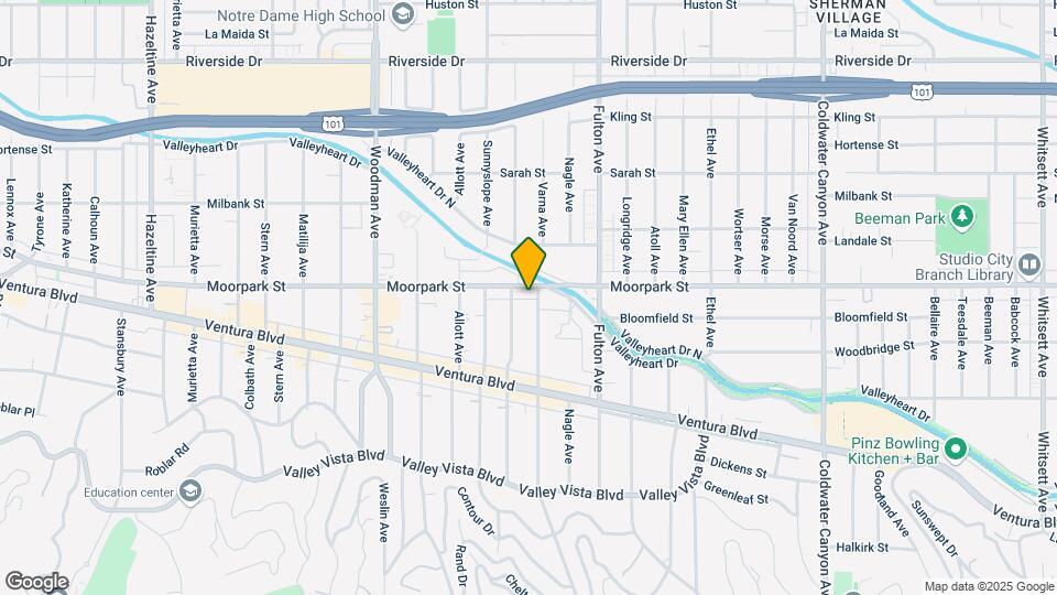 13406 Moorpark St. Apartments Map and Location Details