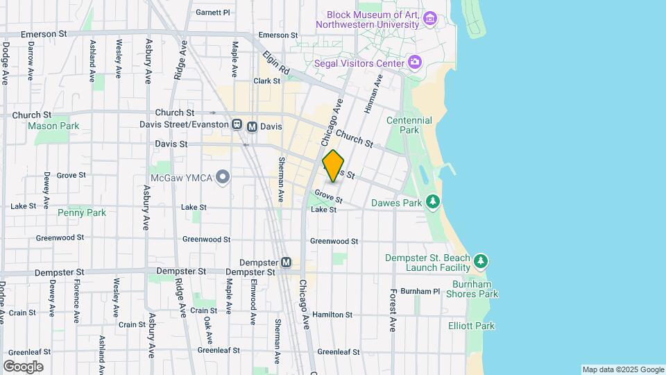 The Evanstonian Mapa y Detalles de la Ubicación