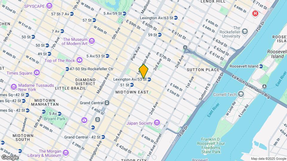 155 E 52nd St Mapa y Detalles de la Ubicación