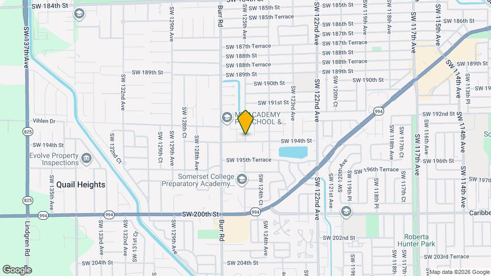 12556 SW 194th St Mapa y Detalles de la Ubicación