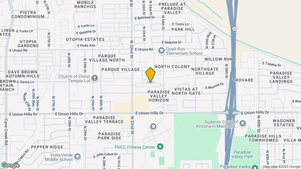 3309 E Siesta Ln Map and Location Details