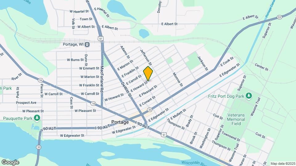 212 E Howard St, Unit Upstairs Unit Map and Location Details