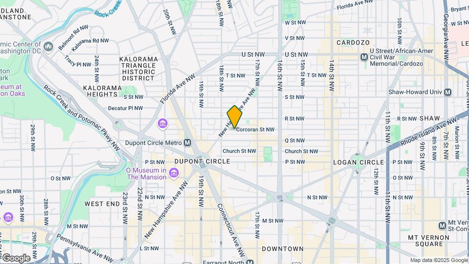 1754 Corcoran St NW Mapa y Detalles de la Ubicación