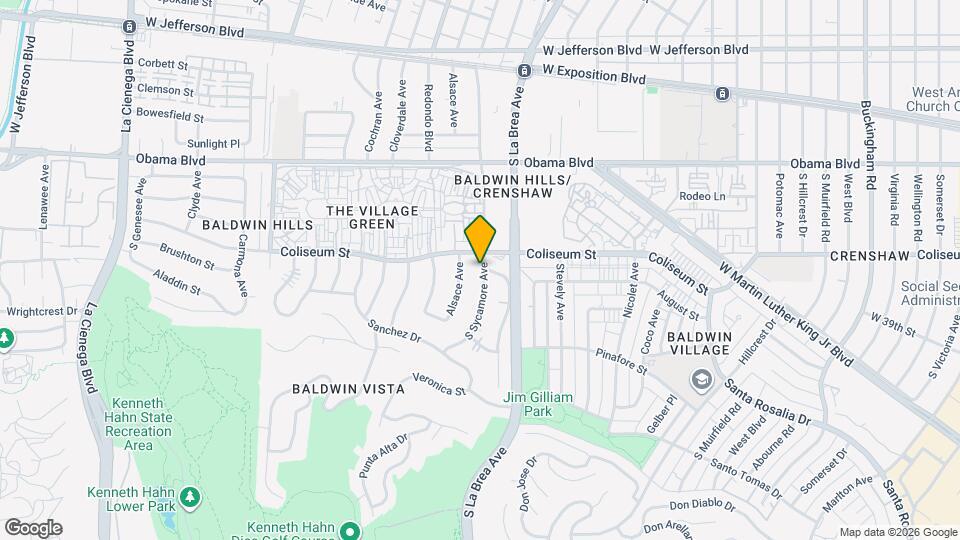 3819 S Sycamore Ave, Unit Junior ADU Map and Location Details