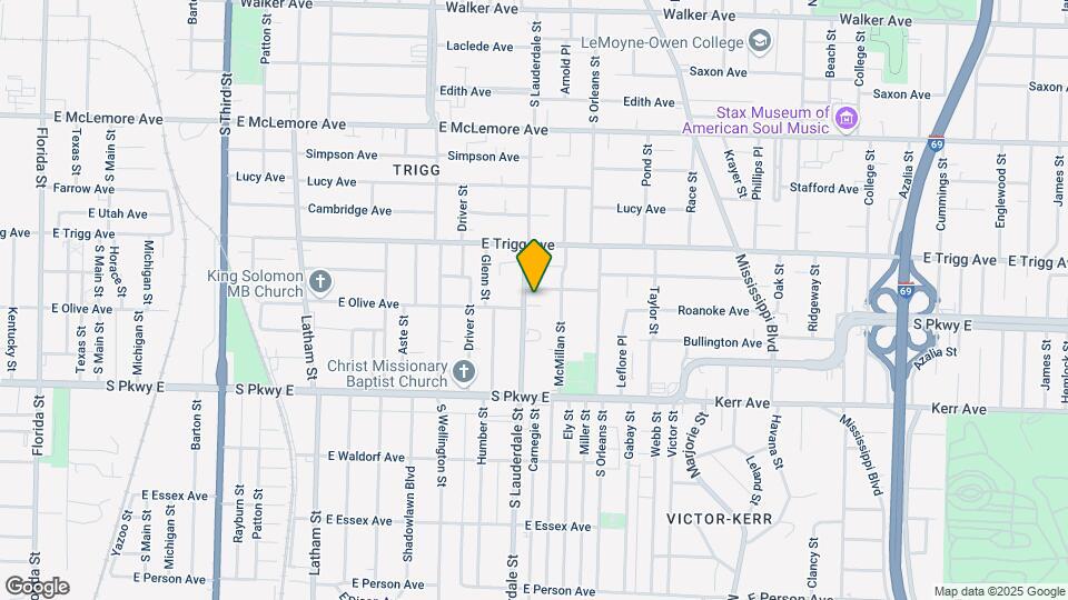 1350 S Lauderdale St Mapa y Detalles de la Ubicación