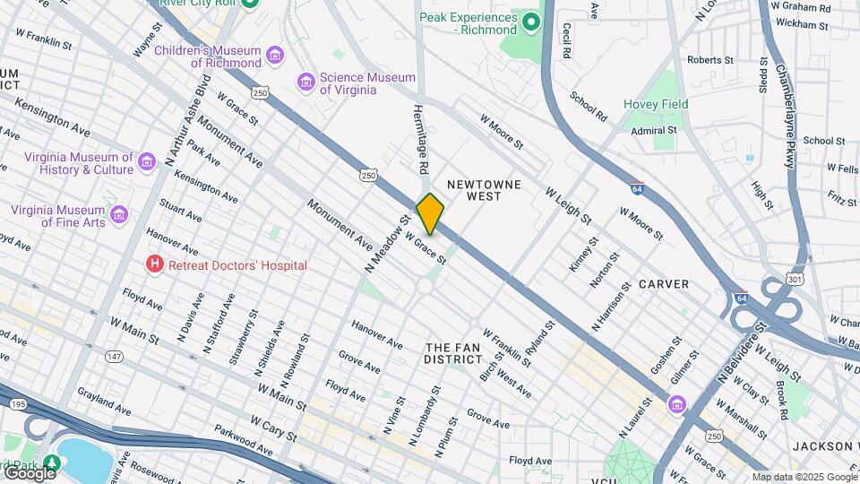 1816 W Grace St, Unit A Map and Location Details