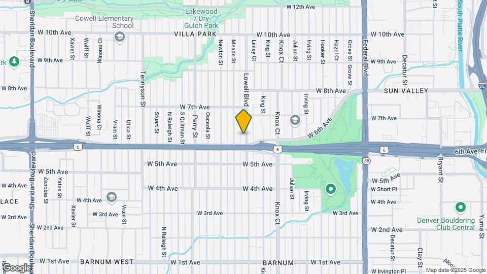 615 Lowell Blvd Map and Location Details