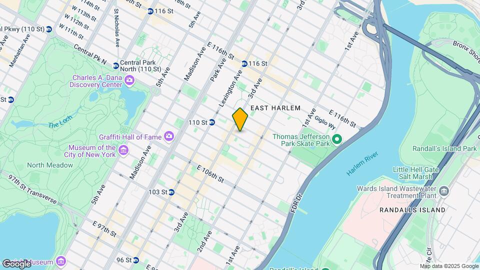 209 E 110th St Mapa y Detalles de la Ubicación