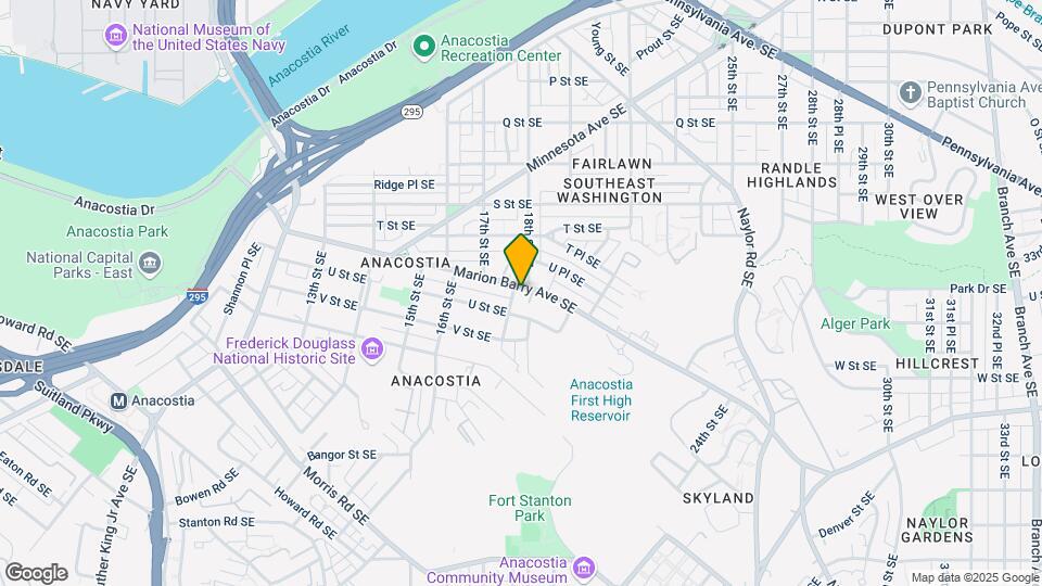 1805 Marion Barry Ave SE Mapa y Detalles de la Ubicación
