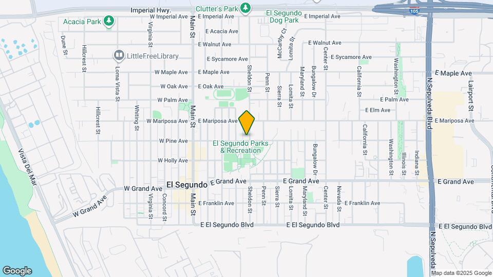 415 E Pine Ave Map and Location Details