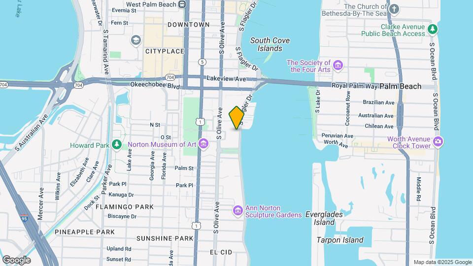 1301 S Flagler Dr Mapa y Detalles de la Ubicación