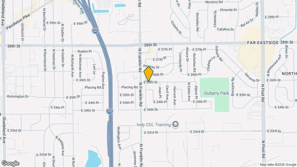 8025 E 36th St Map and Location Details