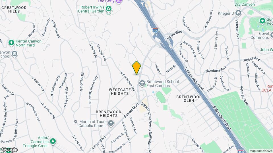 11579 Sunset Blvd Map and Location Details