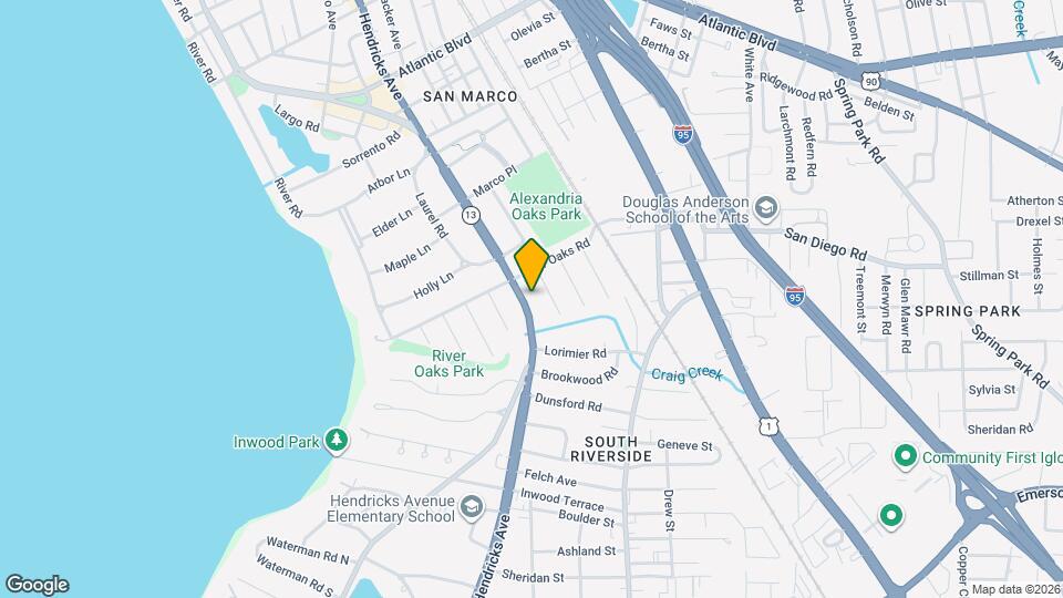 2741 Hendricks Ave Map and Location Details