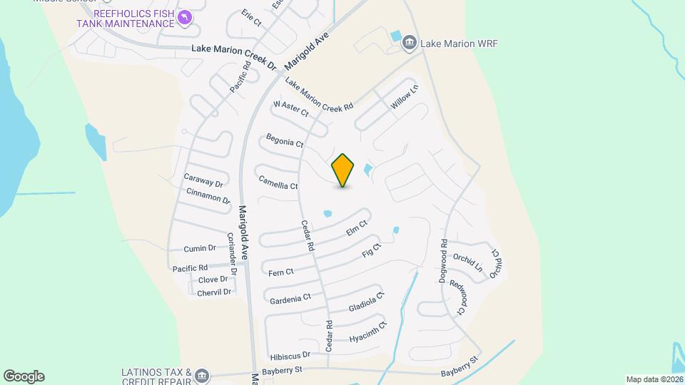 280 Begonia Ln Map and Location Details