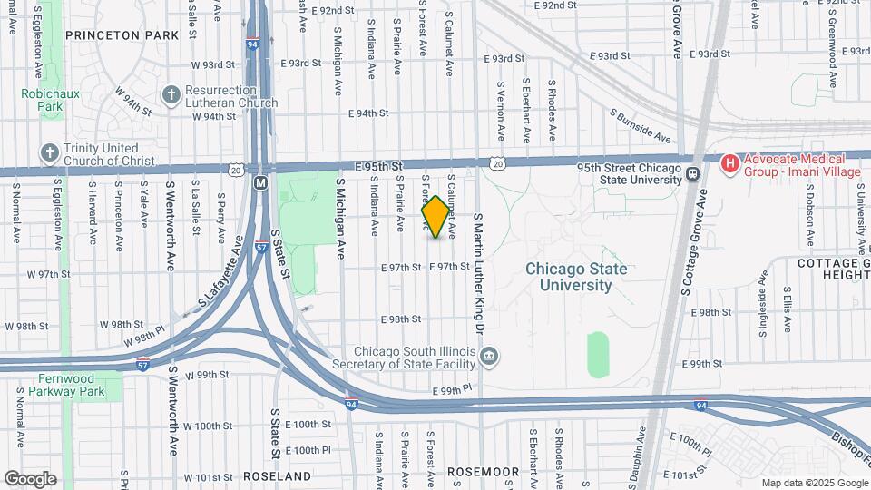 9635 S Forest Ave Map and Location Details