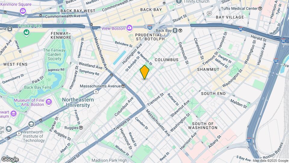 529 Columbus Ave Map and Location Details