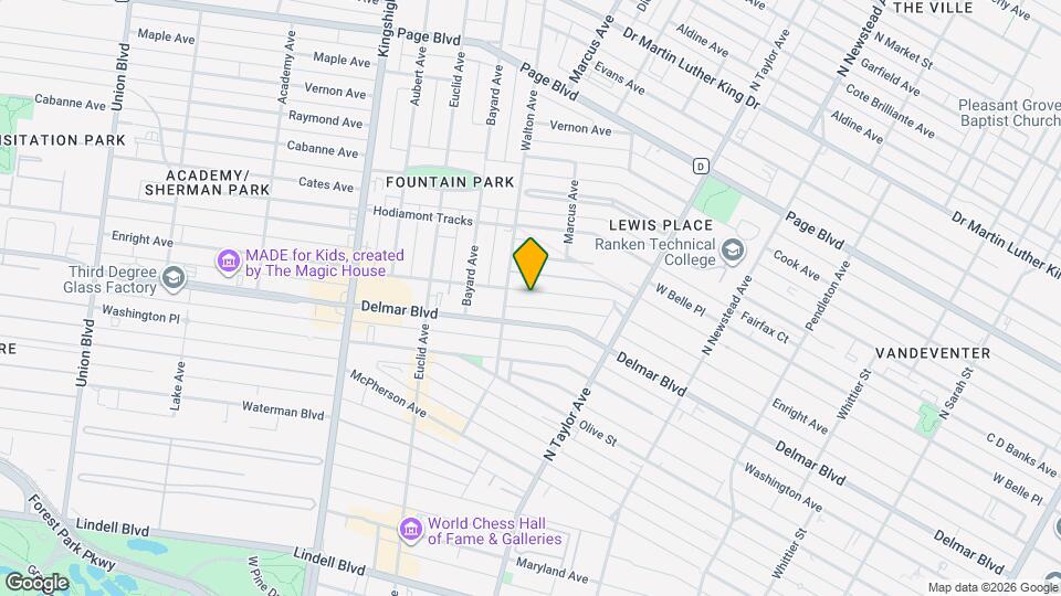 4626 Enright Ave Mapa y Detalles de la Ubicación